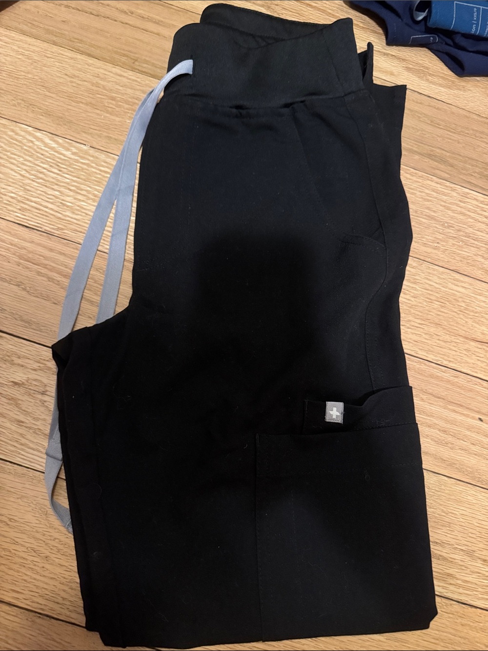 Figs Black Women's Jogger Sweatpants with Light Gray Drawstring